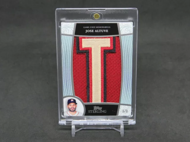 2023 Topps Sterling Jose Altuve 1/1 Game Used Jersey Letter Patch Astros Jm
