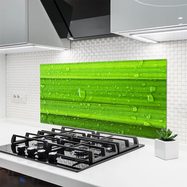 Crédence De Cuisine En Verre Tulup - 120x60 Cm - Thème Nature Arbres - Vert Moderne