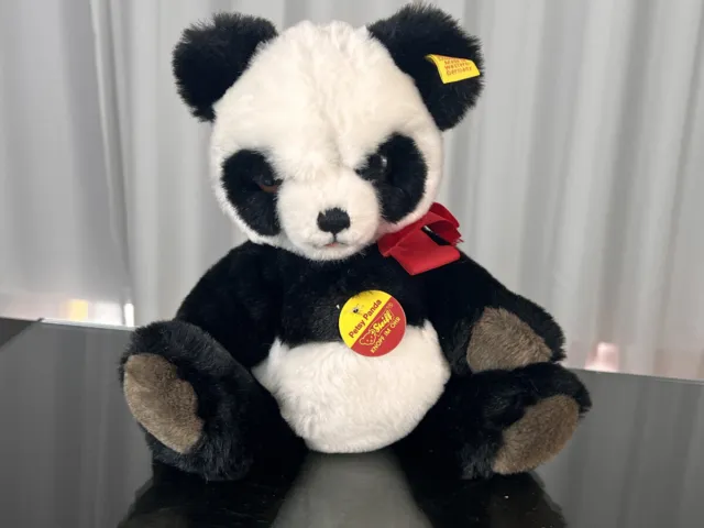 Steiff 0240/28 Teddy Bär Petsy Panda 28 cm. Top Zustand