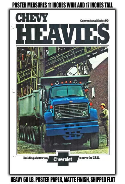 11x17 POSTER - 1974 Chevy Conventional Series 90 Trucks