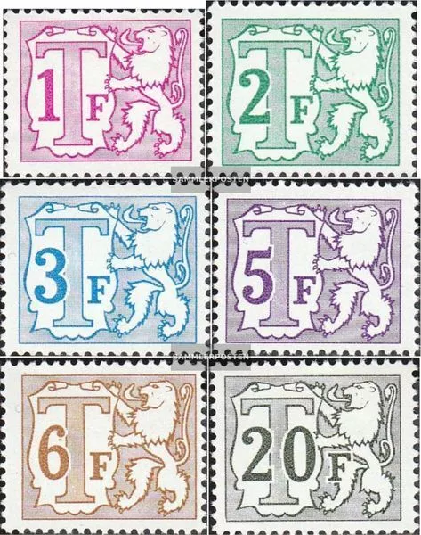 Belgique P56x-P61x (complète edition) neuf avec gomme originale 1966 Porto Marqu