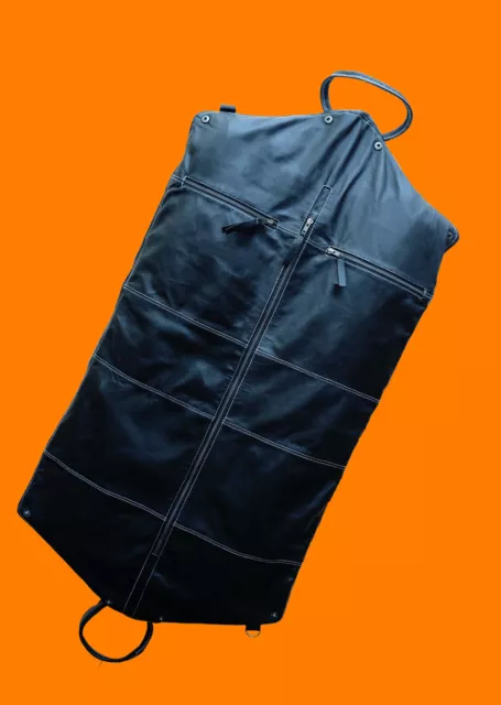 Leather Suit Carrier Garment Bag/Custom Black Carry-on Travel Suit Garment Bag