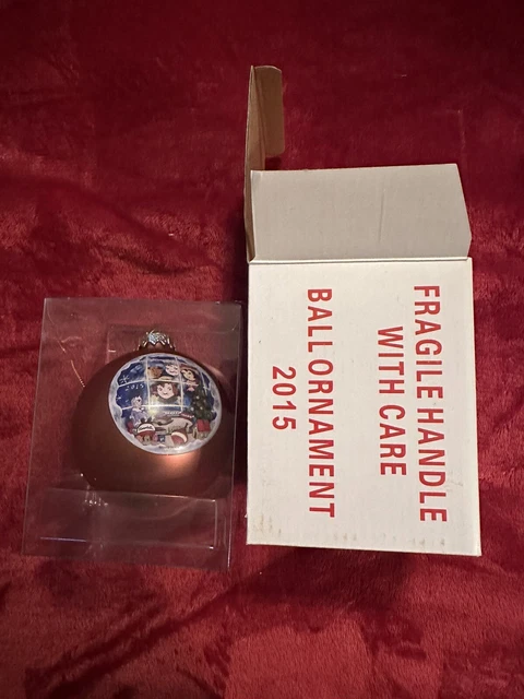 Campbells Soup Kids Collector 2015 3" Red Glass Ball Holiday Christmas Ornament