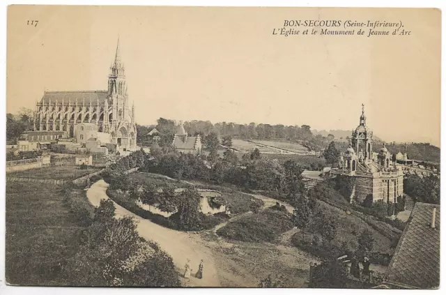CPA ""BON-SECOURS - The Church and the Monument of Joan of Arc