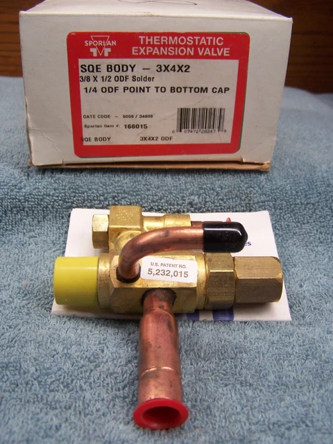 New Sporlan SQE BODY 3x4x2 Thermal Expansion Valve TXV 3/8x1/2 ODF Solder 168015