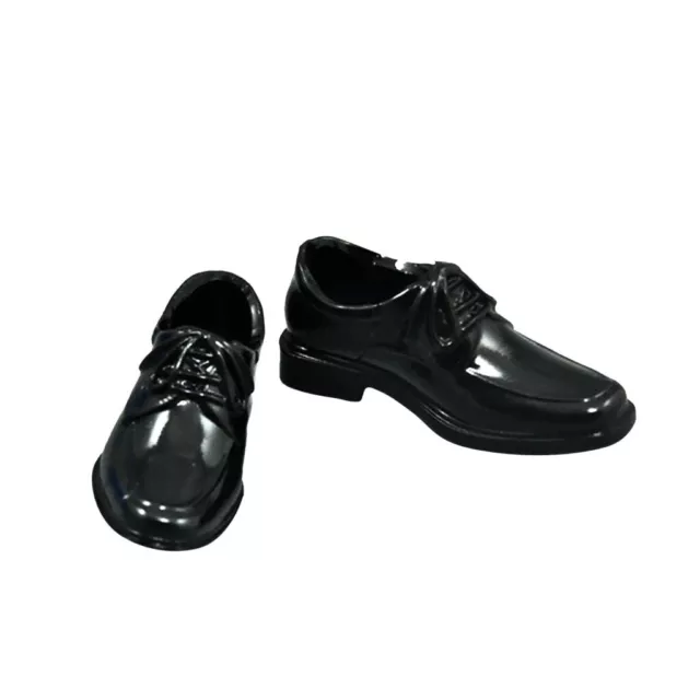 1/6 Scale Men's Black Leather Shoes Toys For 12" Male Action Figure Body
