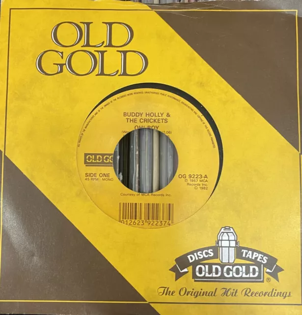 Buddy Holly & Crickets - Oh Boy/Not Fade Away 7""/45 ALTES GOLD/Pop/ROCK & ROLL/50er