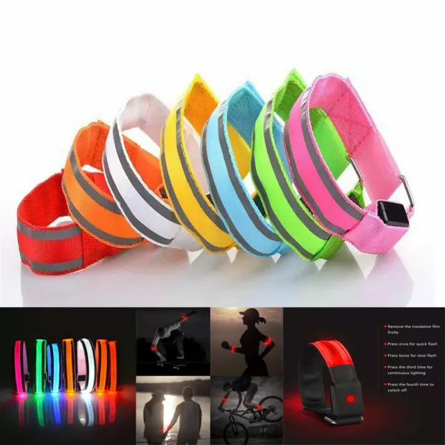 Reflective LED Light Armband Strap Safety Belt Night Running Cycling Arm Band