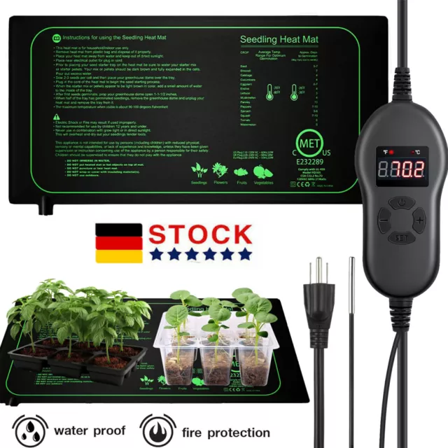 Heizmatte mit Thermostat Sämling Pet Reptile Wärmematte Terrarium Heizkissen 50W