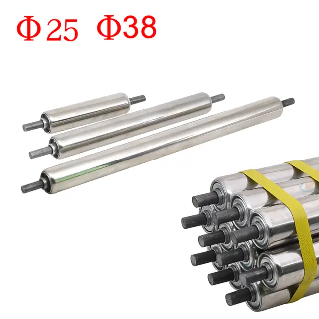 Stainless Medium/Heavy Duty Precision Conveyor Roller Spring Loaded 25mm 38mm
