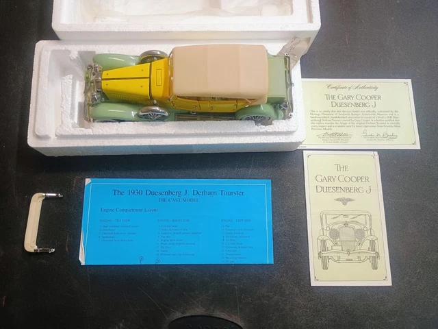 Miniature Voiture Franklin Mint 1/24 - Duesenberg 1940 - Bon État Sans Boîte