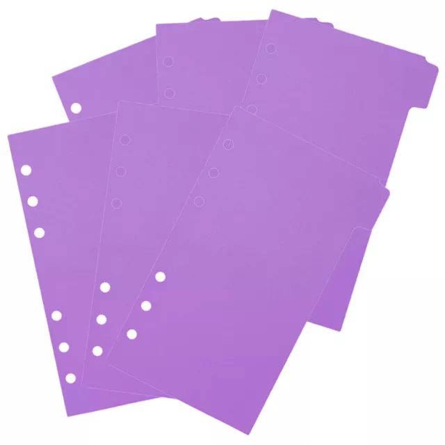 6-Ring Binder Dividers with 6 Tabs, Size, Purple