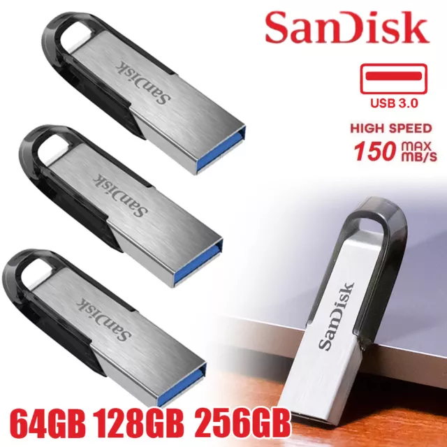 NEW SanDisk Ultra Flair USB 64GB 128GB 256GB 3.0 Flash Drive Memory Stick Pen UK