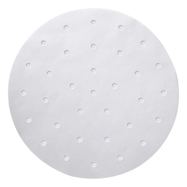 Dciustfhe 200 Fogli Di Carta Forata Per Friggitrice Ad Aria - 22x22 Cm - Pergamena Antiaderente E Resistente Al Calore (232°C) - 2