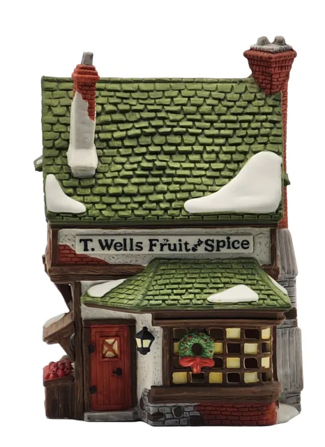 Dept 56 T. Wells Fruit and Spice Heritage Collection Dickens Series VTG 1985