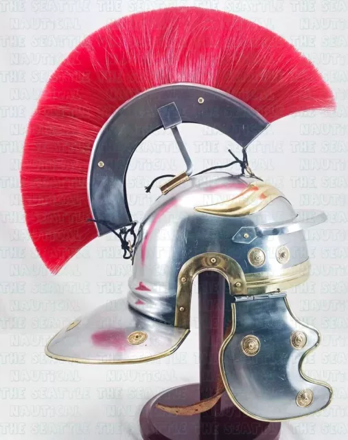 Collectibles 18G Steel Roman Centurion Helmet Medieval Roman Helmet Replica