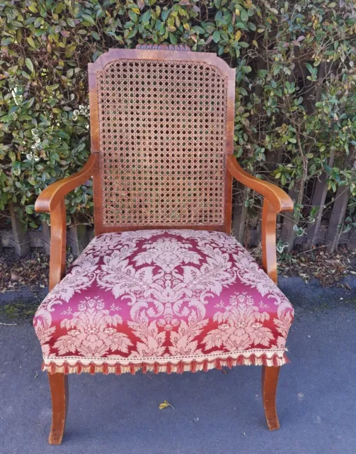 Vintage Art Deco Bergere Style Chair Cane Back