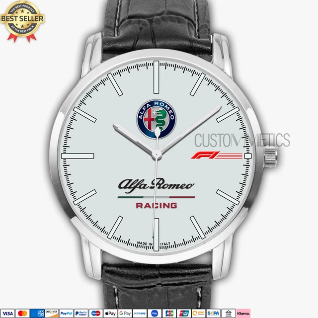 Alfa Romeo Racing F1 Team Logo AR09 Quartz Watch Stainless Steel Mens Wristwatch Alfa Romeo Racing F1 Team Logo AR09 Quartz Watch Stainless Steel Mens Wristwatch