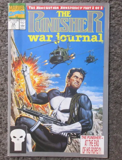 The Punisher War Journal #32 July 1991 Vf/Nm 9 Part 2 Of 3 "Blow Out" Oop