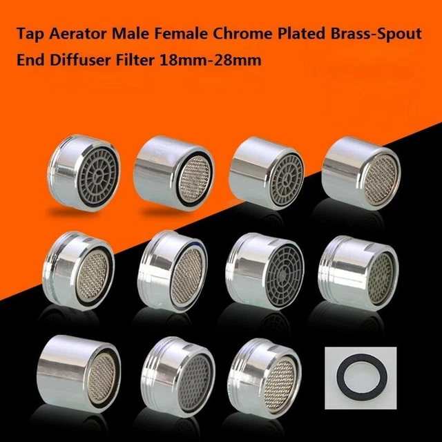 TAP AERATOR MALE Female Chrome Plated BrassSpout End Diffuser Filter