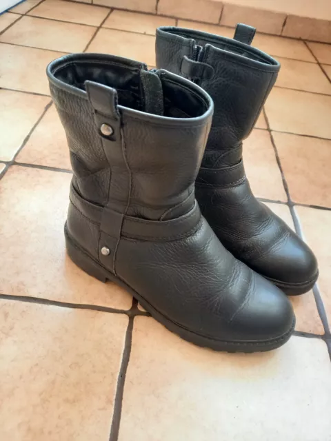 Geo Mädchen Damen Girl Leder Stiefelette Biker Boots Gr.38 - TOP Zustand