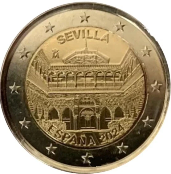 SPAGNA 2 Euros Commemorativi 2024 " Cattedrale di Siviglia e Alcázar