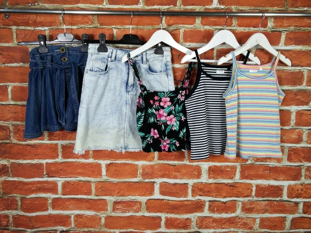 Girls Bundle Age 9-10 Years River Island Next Etc Denim Skirts Tops Sun 140Cm