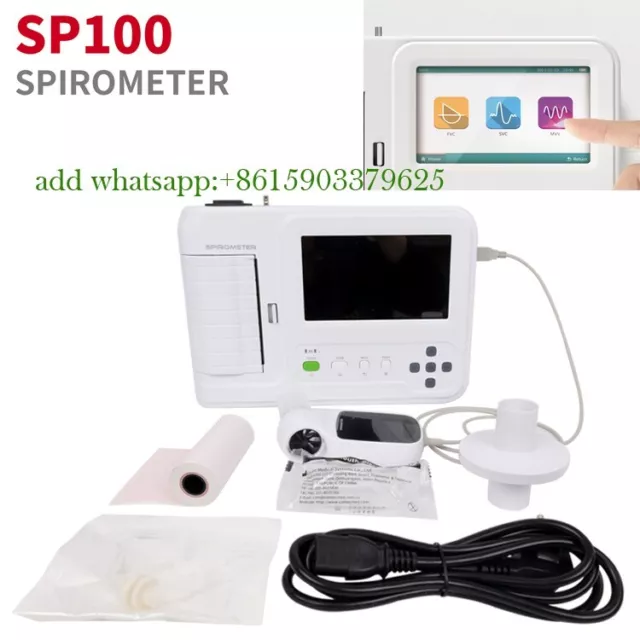 SP100 Spirometer portable lung function testing,Vital Capacity,Mouthpieces