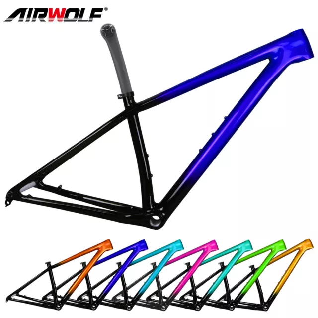 AIRWOLF 29er Boost MTB Carbon Frame Hardtail Bike Gradient BSA City Cyclocross