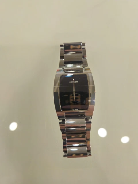 MEN S MOVADO BLACK Dial 0605621 Fiero Tungsten Carbide Watch 355.00 PicClick