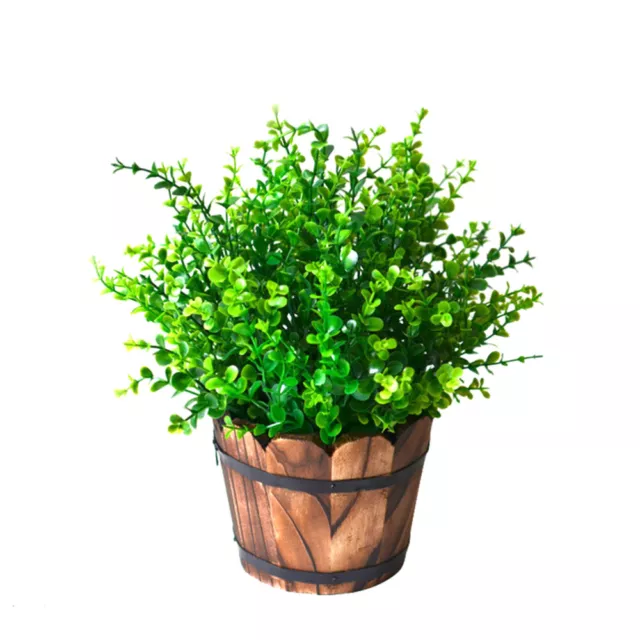 5 Pcs Green Plant Small Faux Boxwood Fern Artificial Eucalyptus in