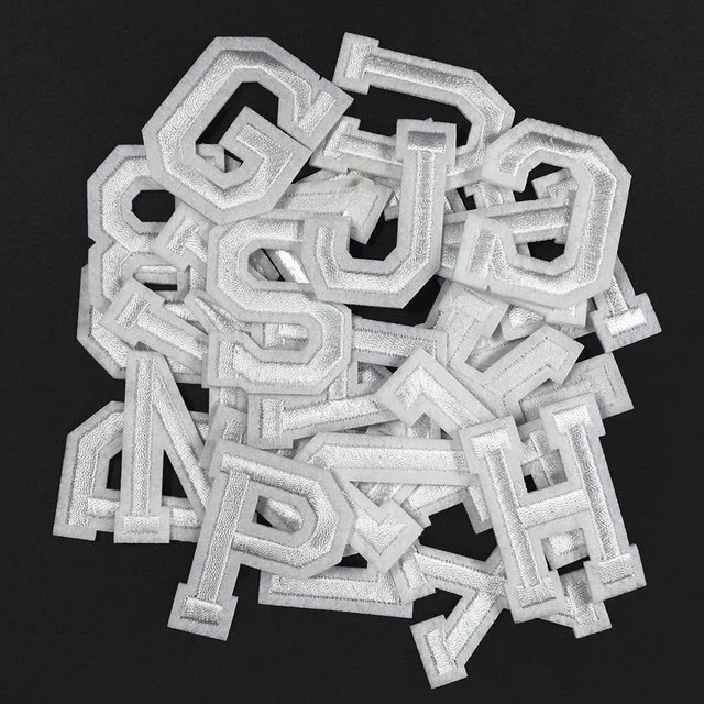 52 PCS 2" Iron-on Letter Patches by a-Z Alphabet Appliques 2 Set Letter Patches