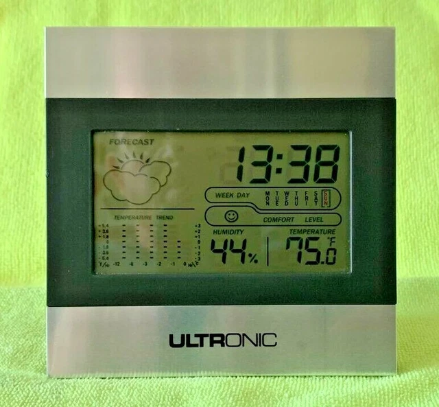 ULTRONIC MULTIFUNCTION LCD Weather Station/Alarm Clock 12.00 PicClick