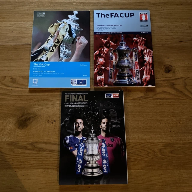 Job Lot Bundle x 3 FA Cup Final Football Programmes 2002-2010 EXCELLENT COND