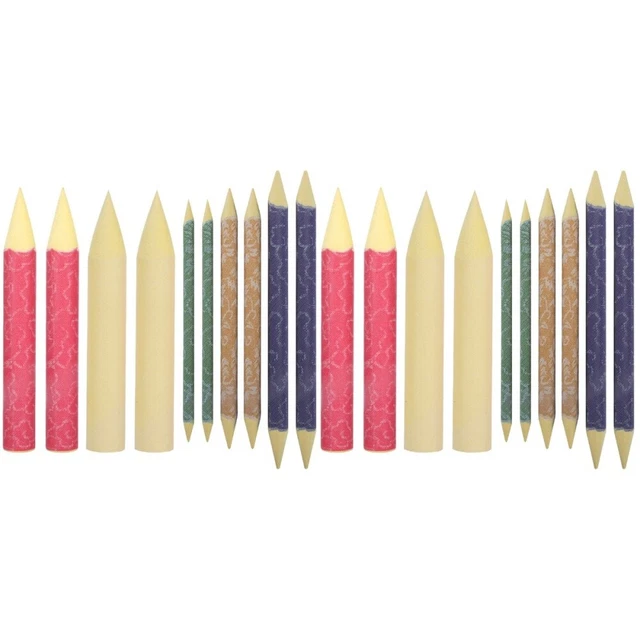 20 tocones de colores Rice Paper Tortillons mezclas artísticas bocetos dibujos