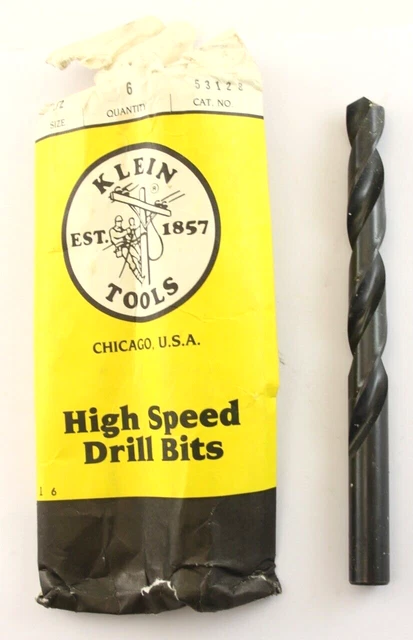 (1) 1/2" Klein Tools High Speed Drill Bit / Cat No. 53128 / CV Tools