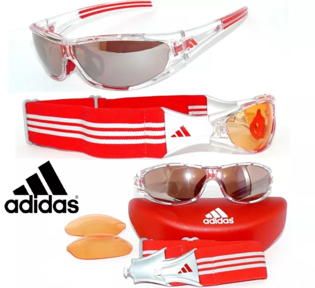 Adidas Sonnenbrille ROT BRAUN ORANGE BAND a127 evil eye a135 A126 A267 BRILLE