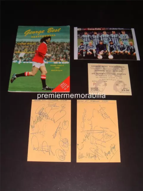 George Best 1988 Testimonial Programme + Signed Pre-Print Extras