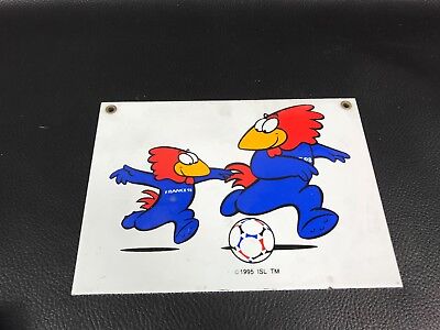Plaque Emaillee World Cup 98 Footix Coupe Du Monde 1998 Foot Soccer