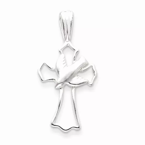 Sterling Silver Dove Cross Pendant