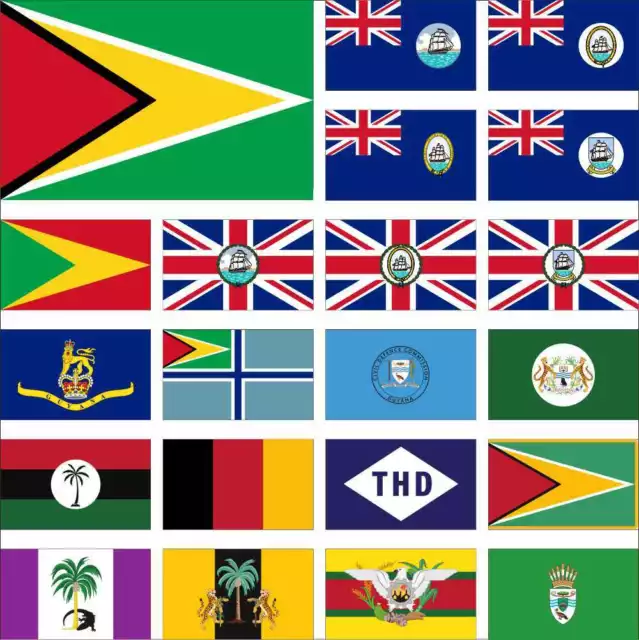 Guyana Flag British Governor General Civil Air Defence PNC PPP THD President