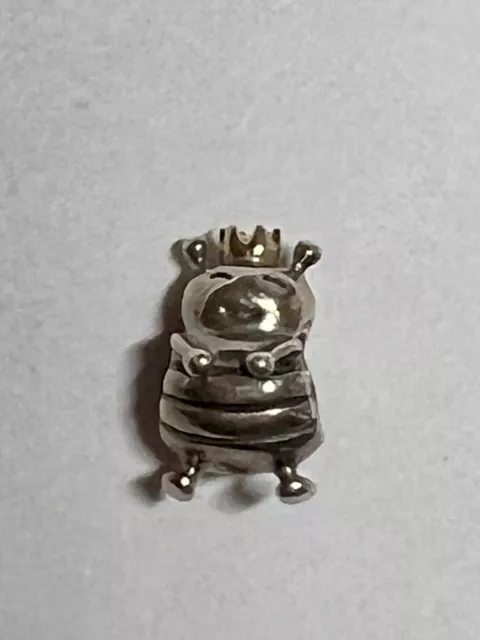 Pandora Sterling Silver and 14k Gold Queen Bee Charm 790227