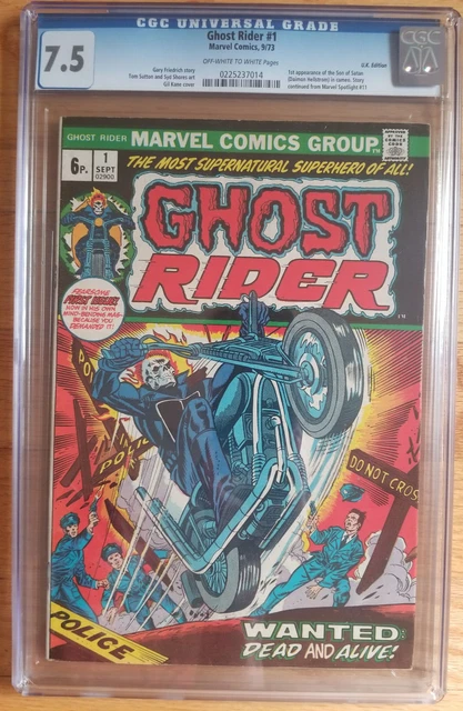 Ghost Rider #1 CGC 7.5 UK price variant