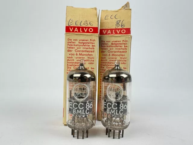 2x Valvo ECC86 Röhre NOS OVP same Code selten UKW Radio Tube Röhrenradio