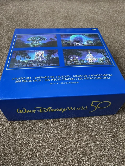 WALT DISNEY WORLD 4 Parks 50th Anniversary Jigsaw Puzzle 500 Per Set ...