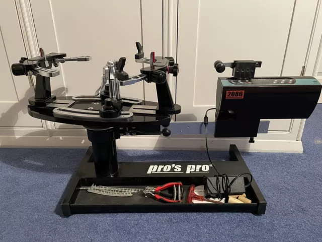 pros pro stringing machine + wise 2086 electronic tension head