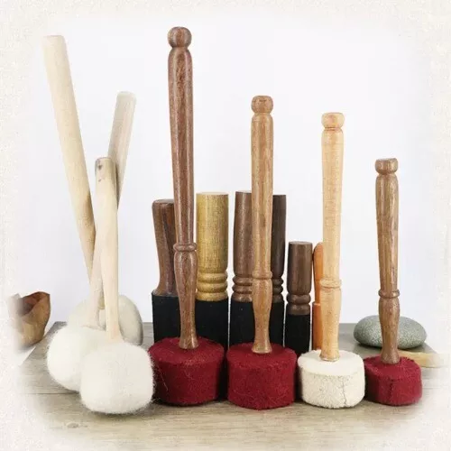 Yoga Singing Bowl Leather Stick Felt Hammer Hammered Chakra Meditation Tibetan