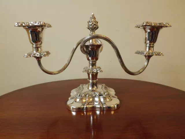 Vintage Silver Plated Double Light Candelabra