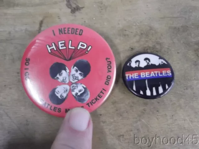 Group of 2 Vintage Beatle Pinbacks--HELP!