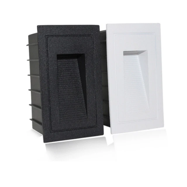 2 PCS LADDER Wall Foot Lamp Flood Lights Indoor Black Stair LED Steps £